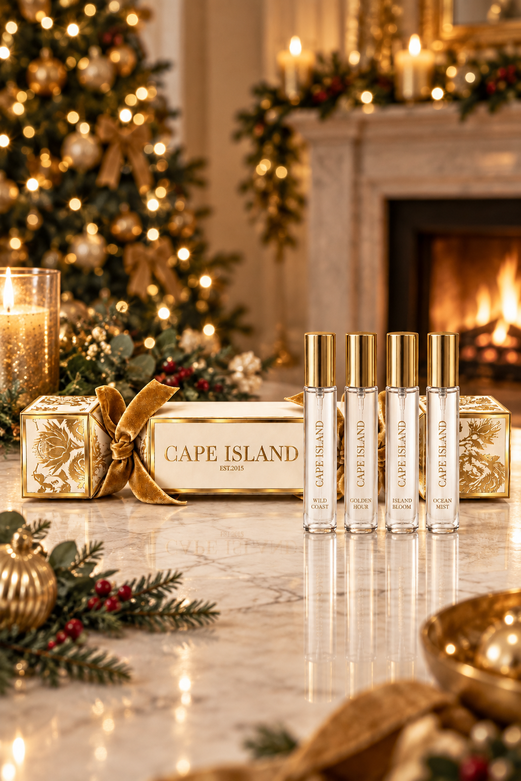 Gold Cracker with Eau De Parfum 15ml - Set of 4