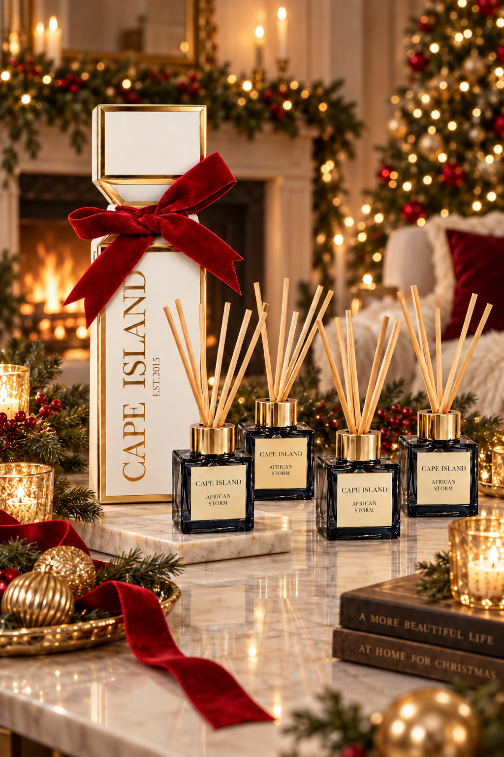 White Cracker with diffuser 50ml - Set of 4