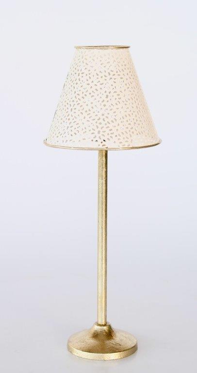 Gold & Cream Standing Candle Holder