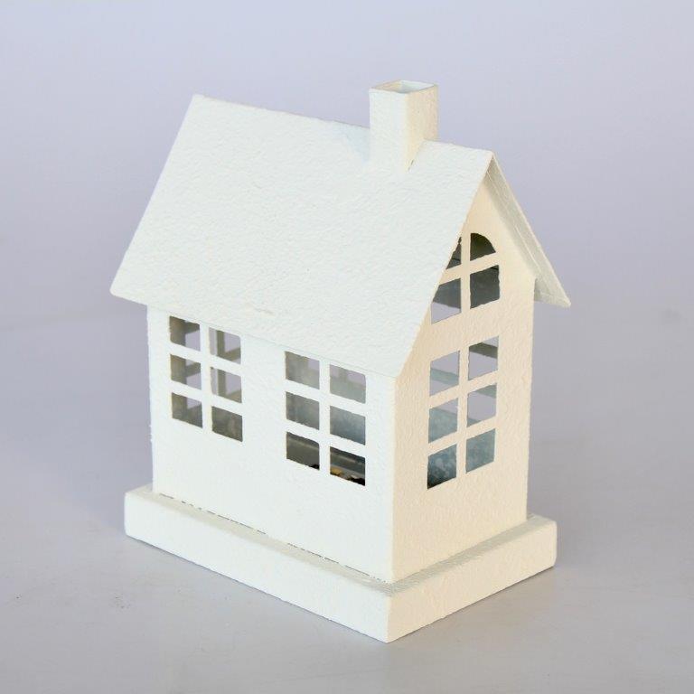 Small Battery Operated Metal House Lantern