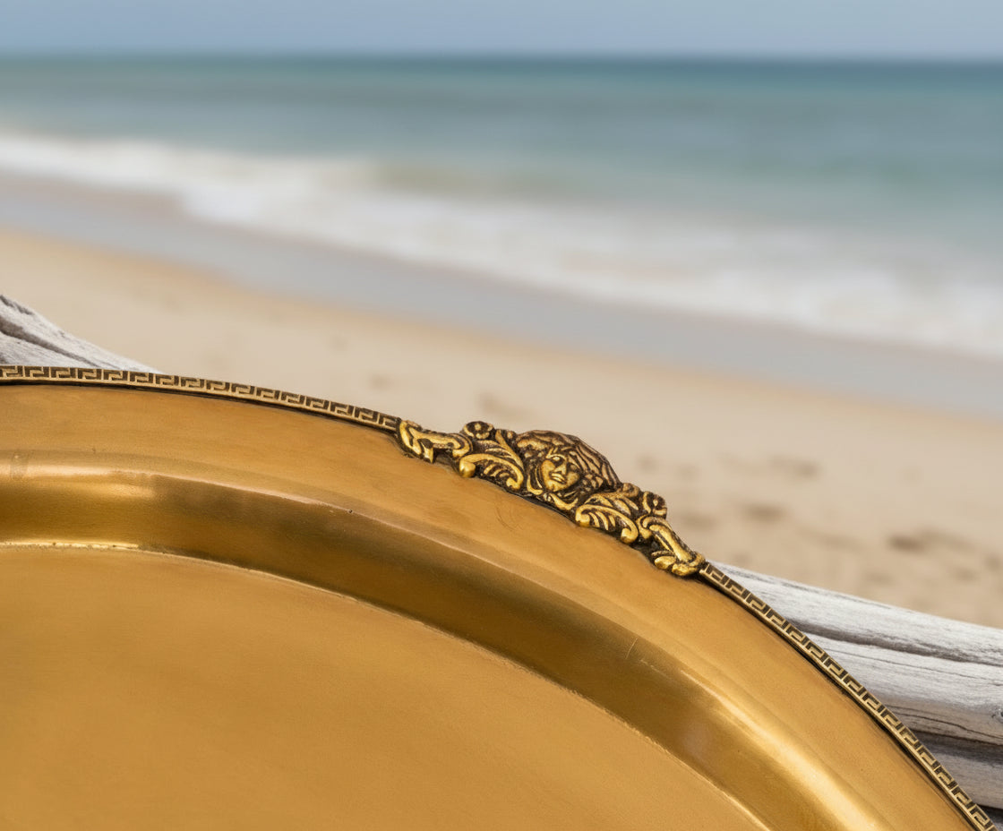 Milan Antique Brass Tray