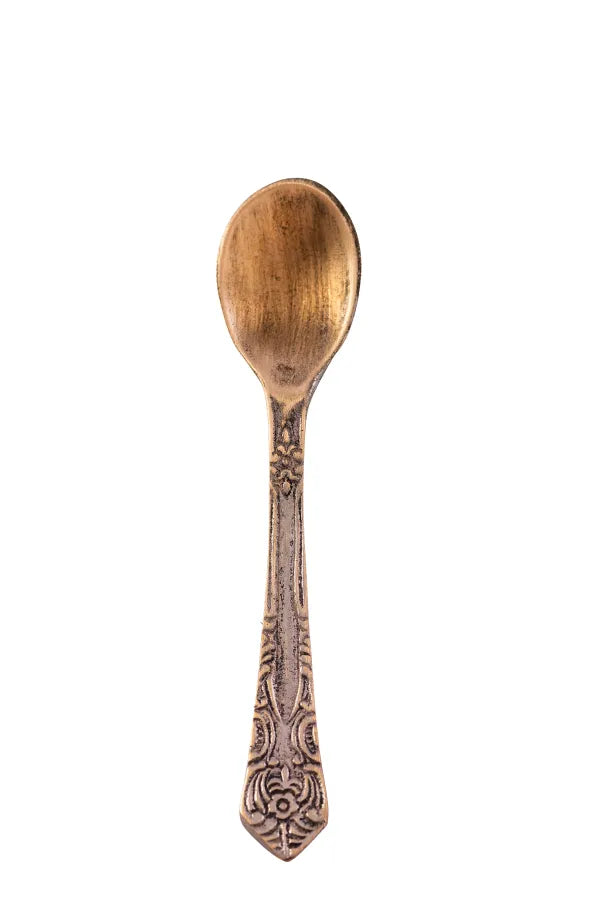 BOWL CUT GLASS WITH SPOON