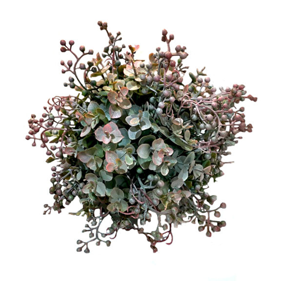 Soft Pink & Grey Eucalyptus Ball with Chalky Pink Berries