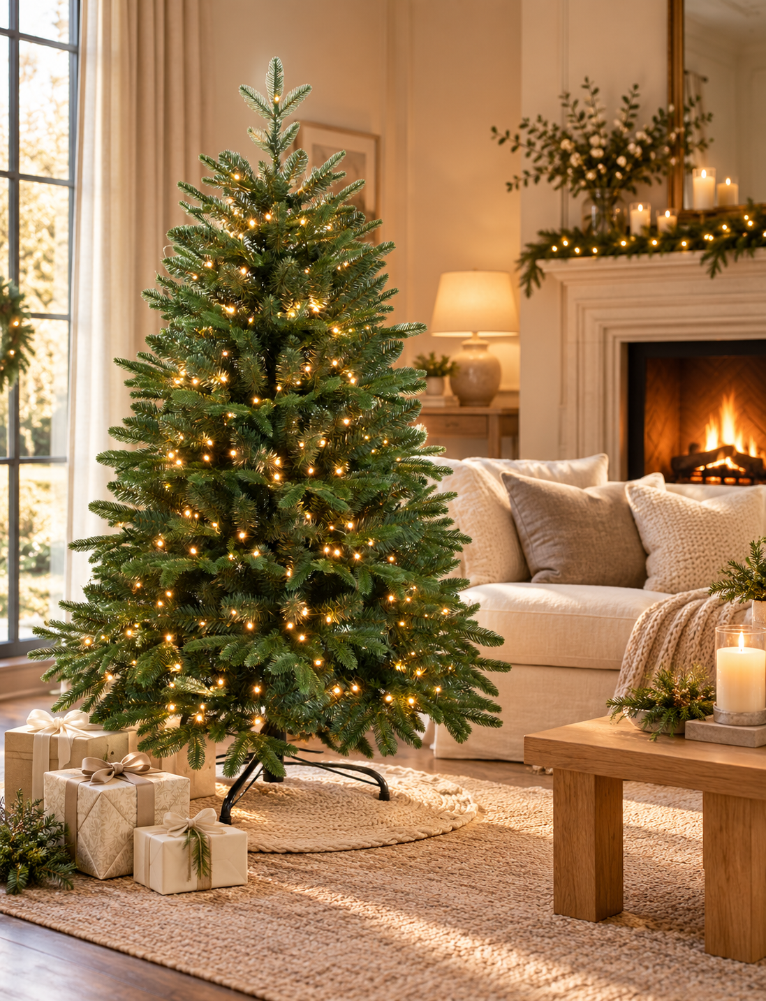 121CM CHRISTMAS TREE WITH BABY LIGHTS
