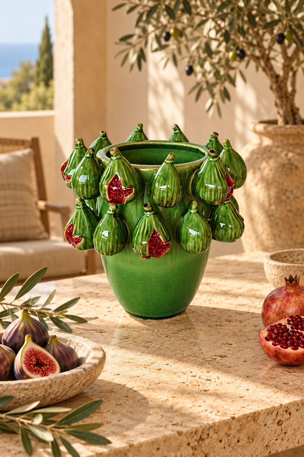 GREEN FIG VASE