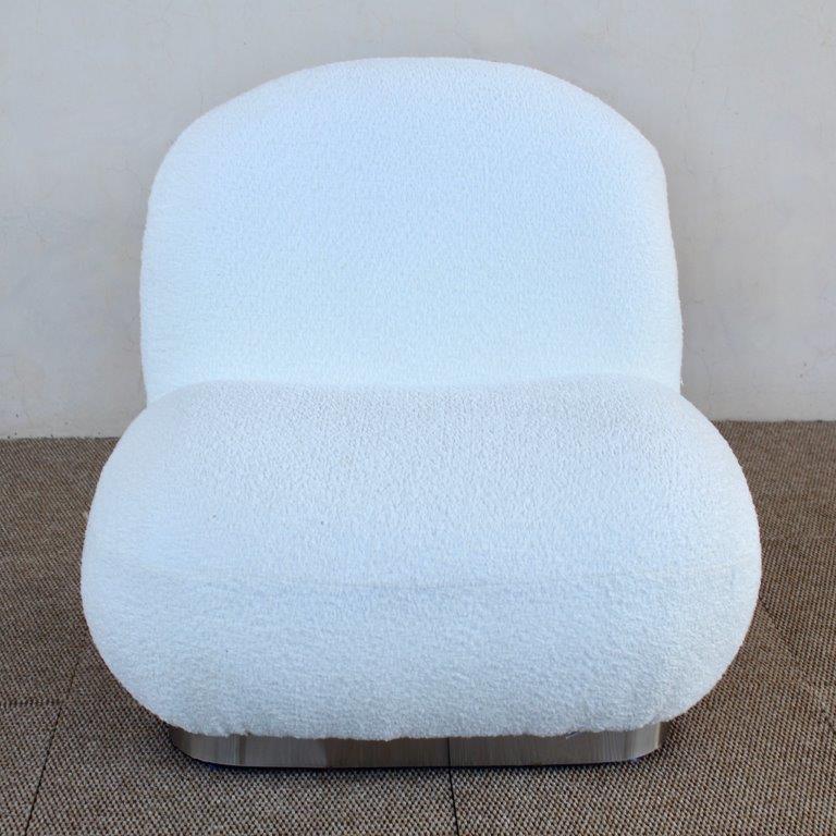 Light Cream Chair with no Arms