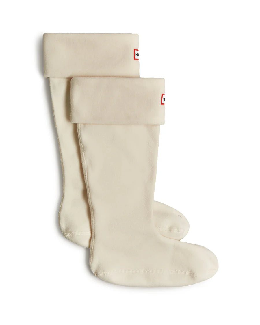 Hunter Fleece Tall Boot Sock - Hunter White