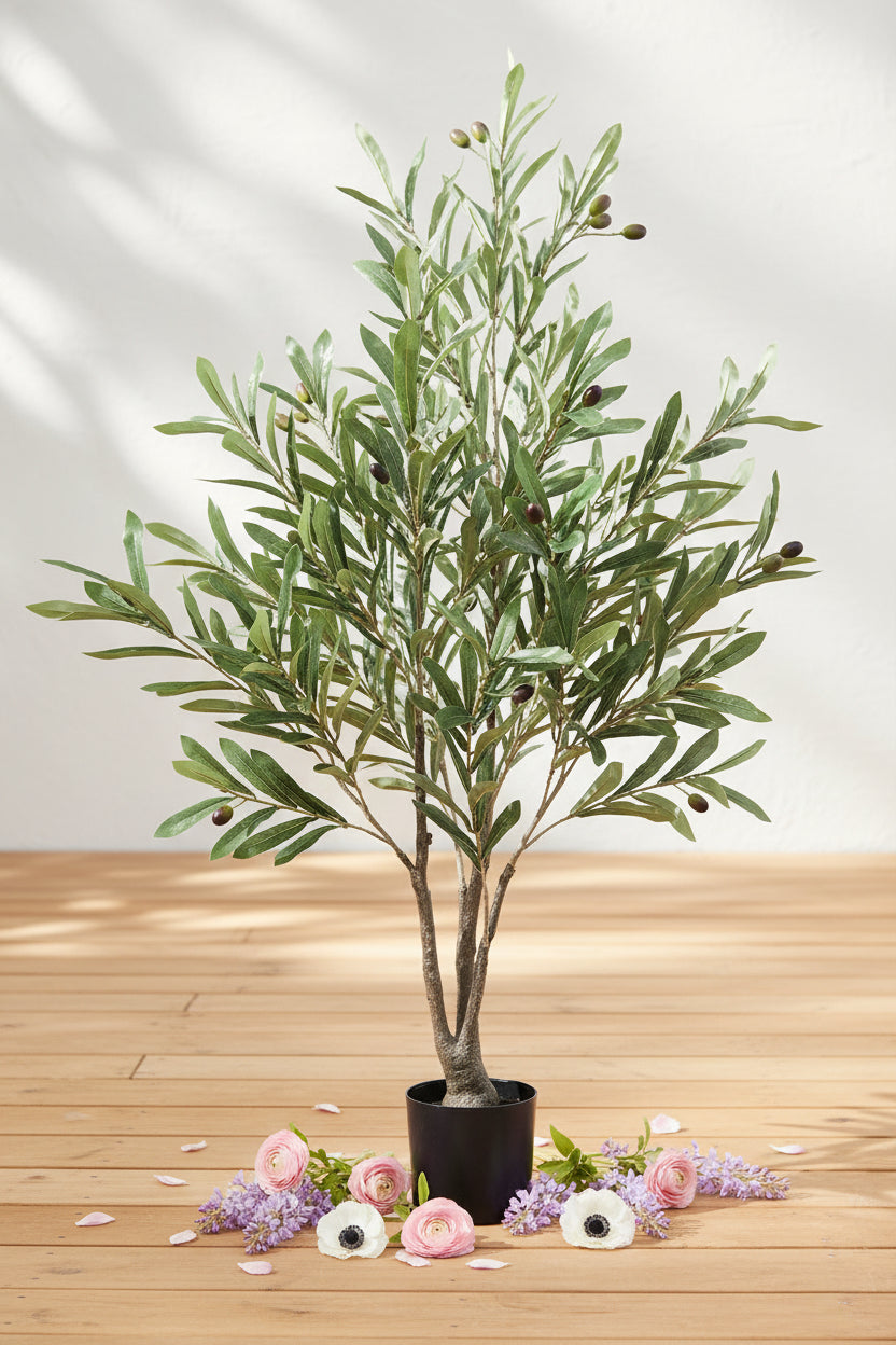 Faux Fruiting Olive Tree 120cm