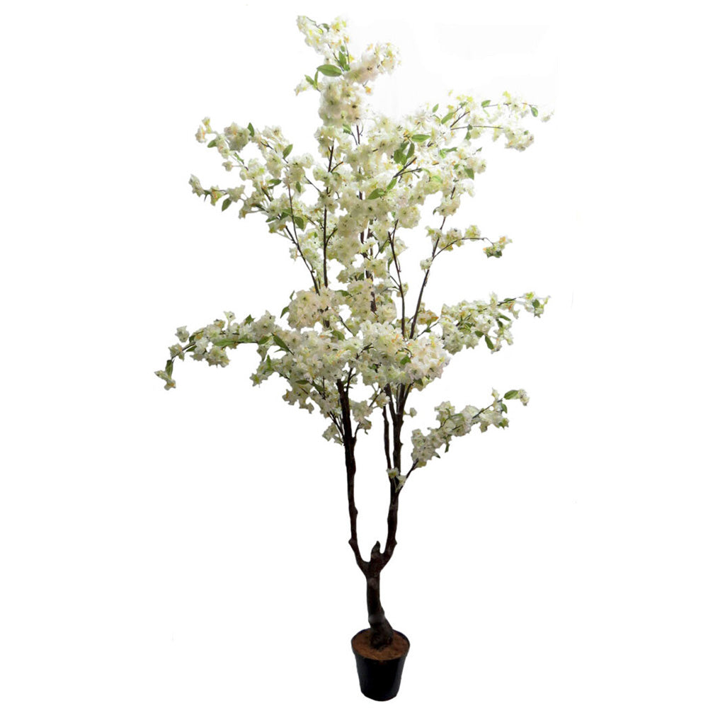 Faux Blossom Tree White 195cm