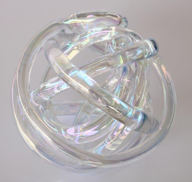 Extra Large Clear Florescent Glass Knot