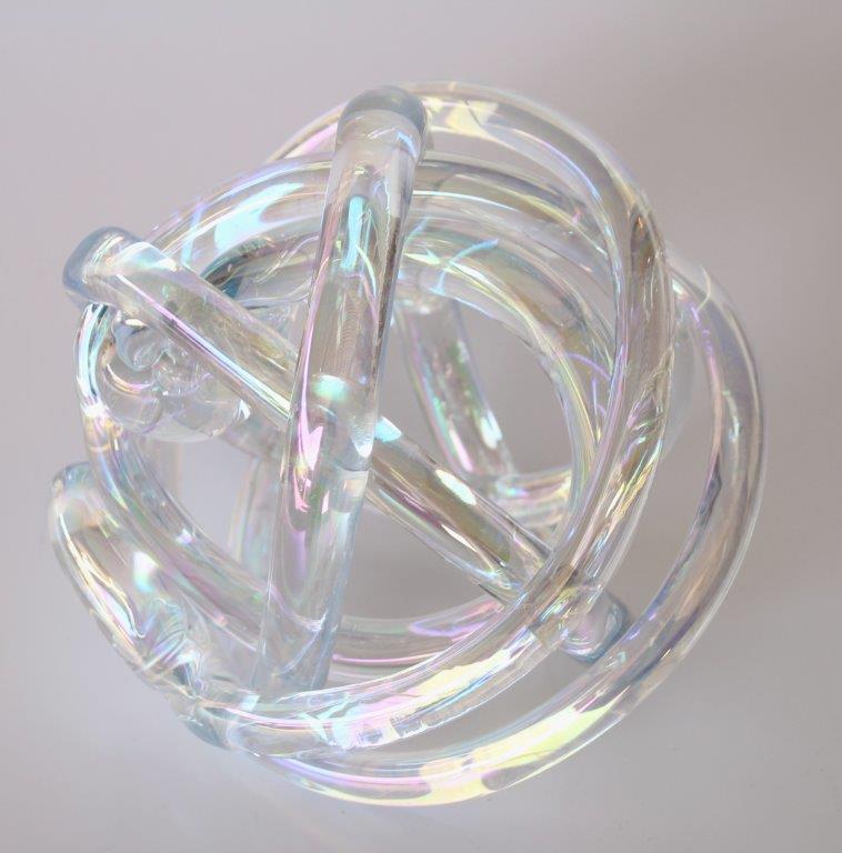 Extra Large Clear Florescent Glass Knot