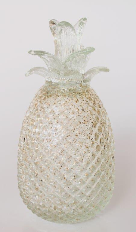 Clear Gold Glass Pineapple