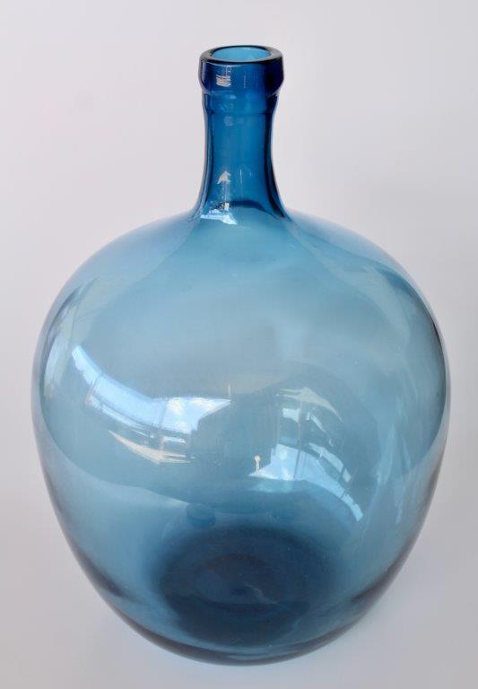 Extra Large Blue Glass Bottle