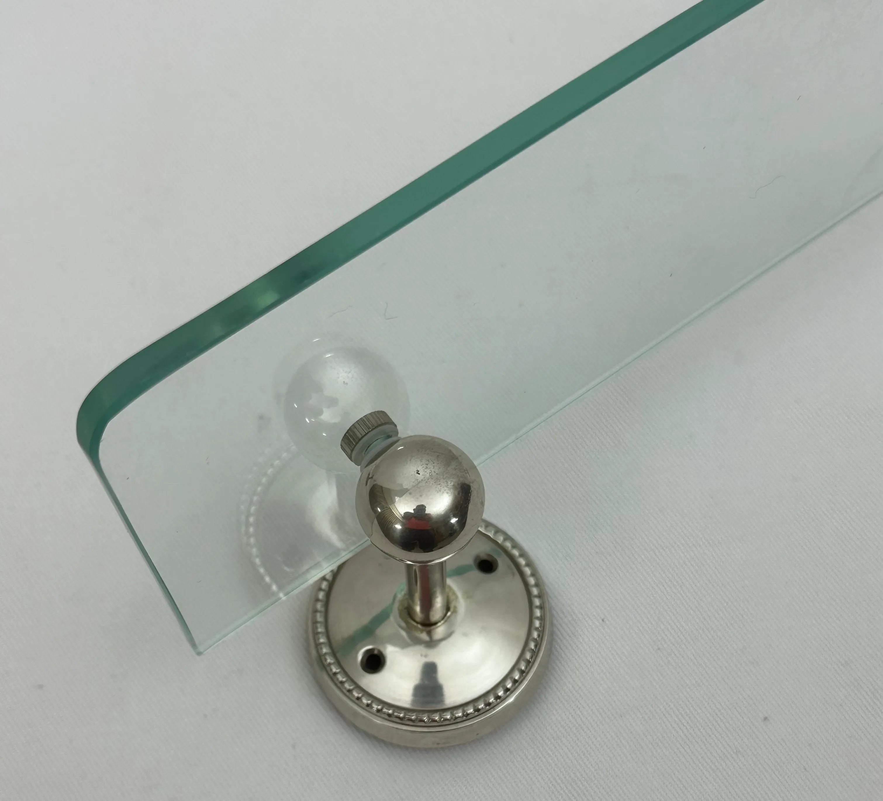 Beaded Round Glass Shelf