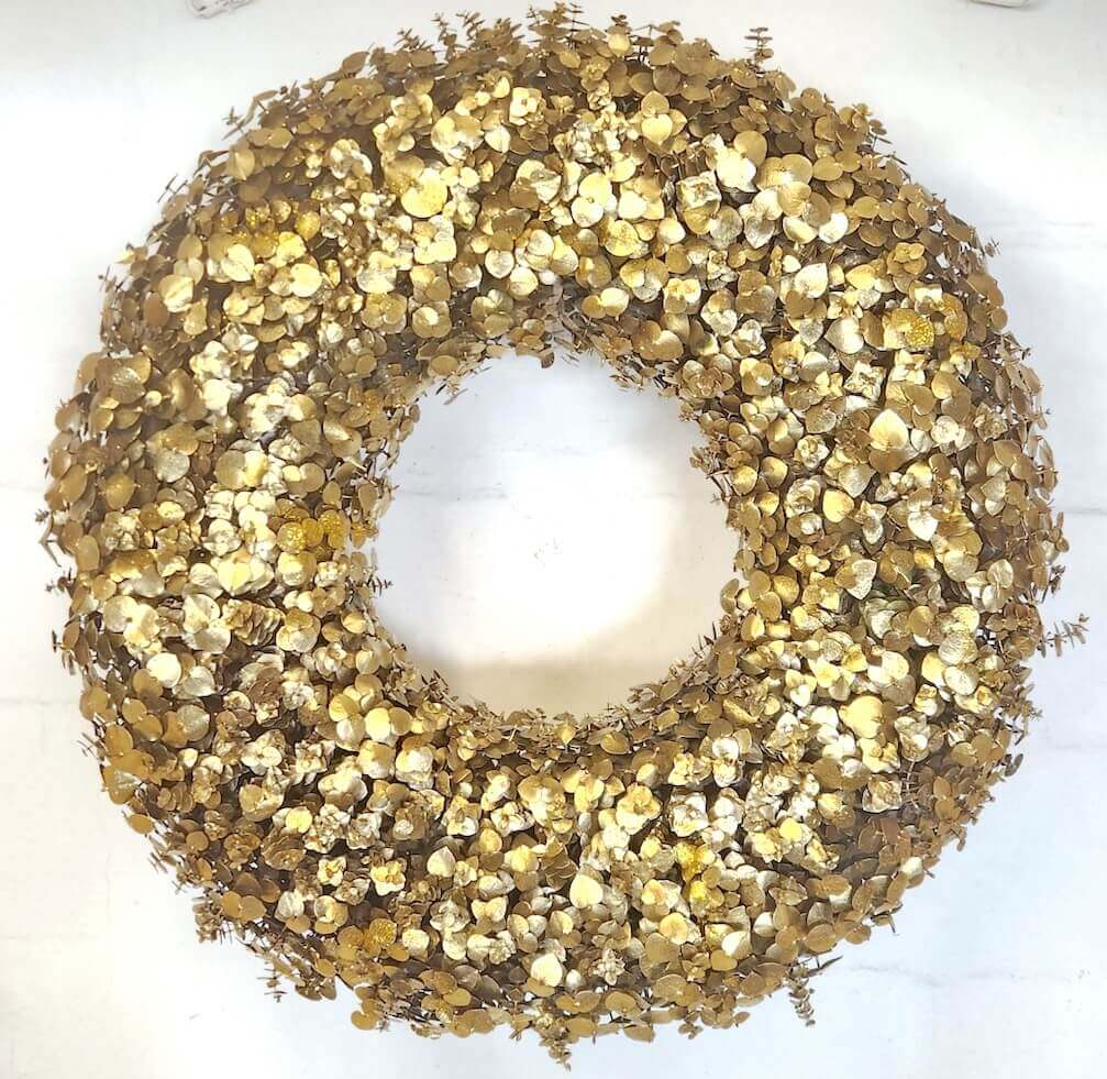 Gold Designer Pennygum Wreath