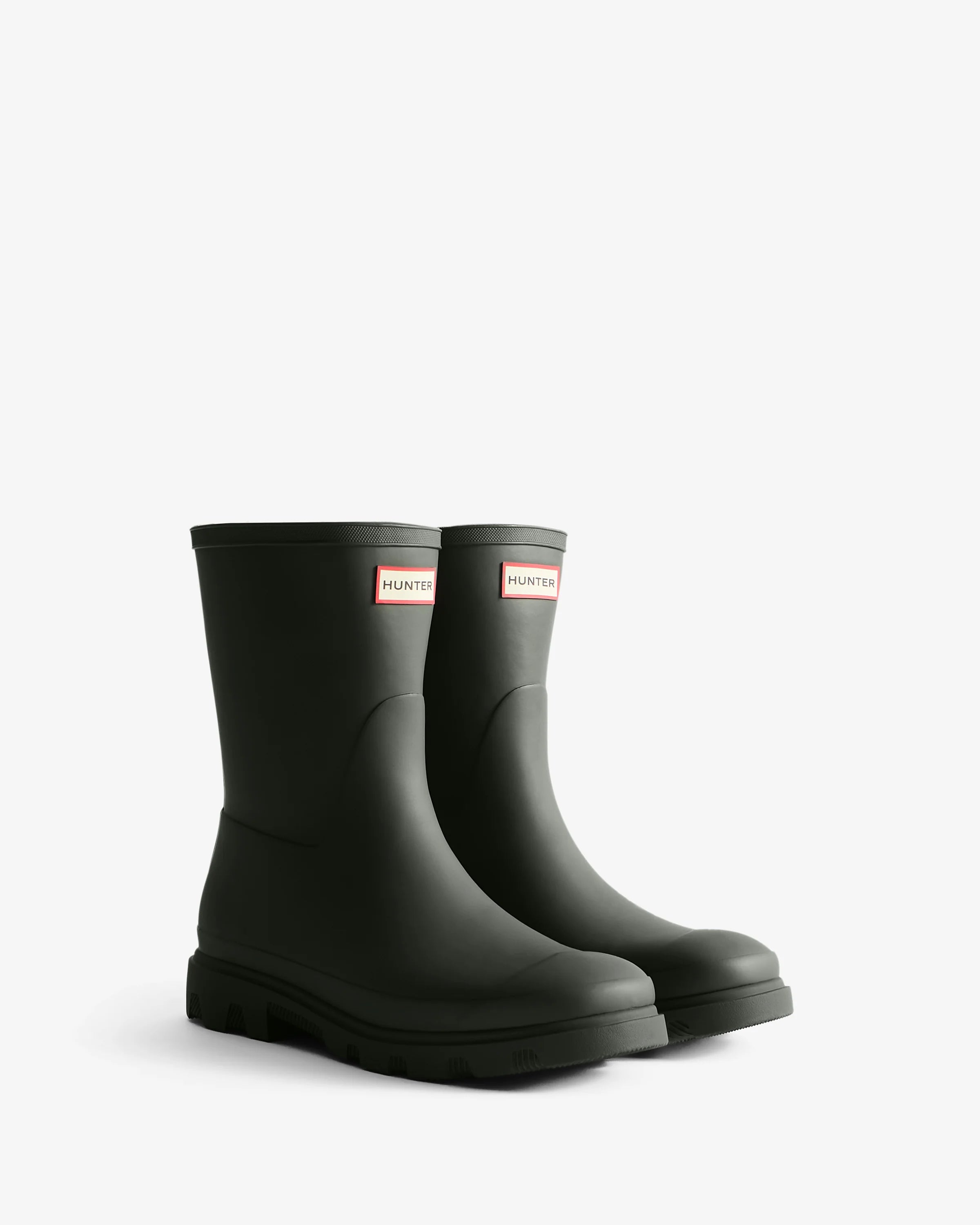 Men's Downpour Short Wellington Boot - Dark Olive