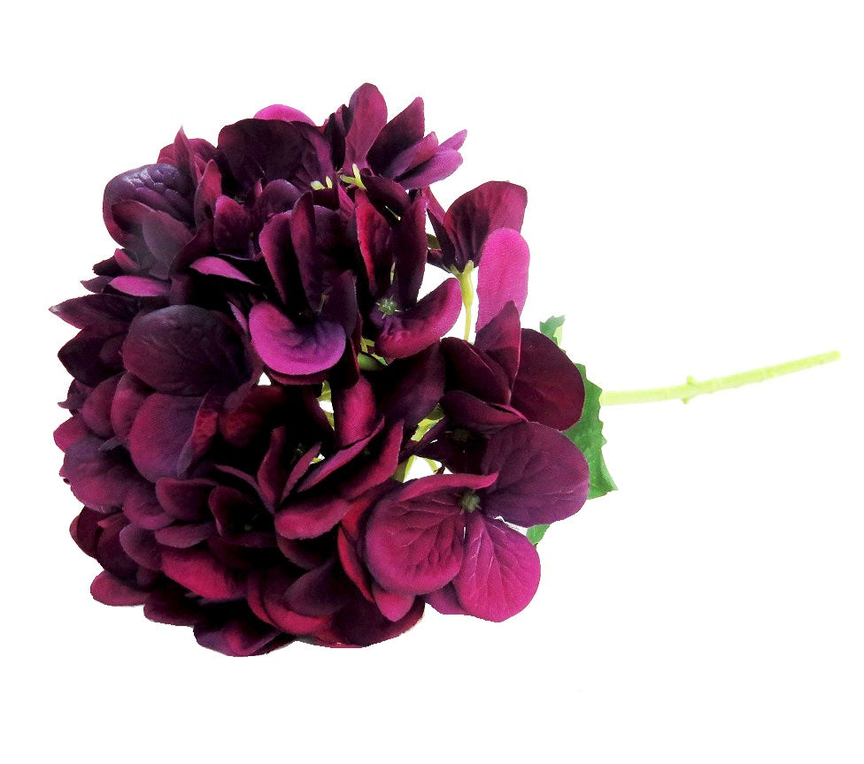 Set of 6 Deep Purple Hydragea Sprays