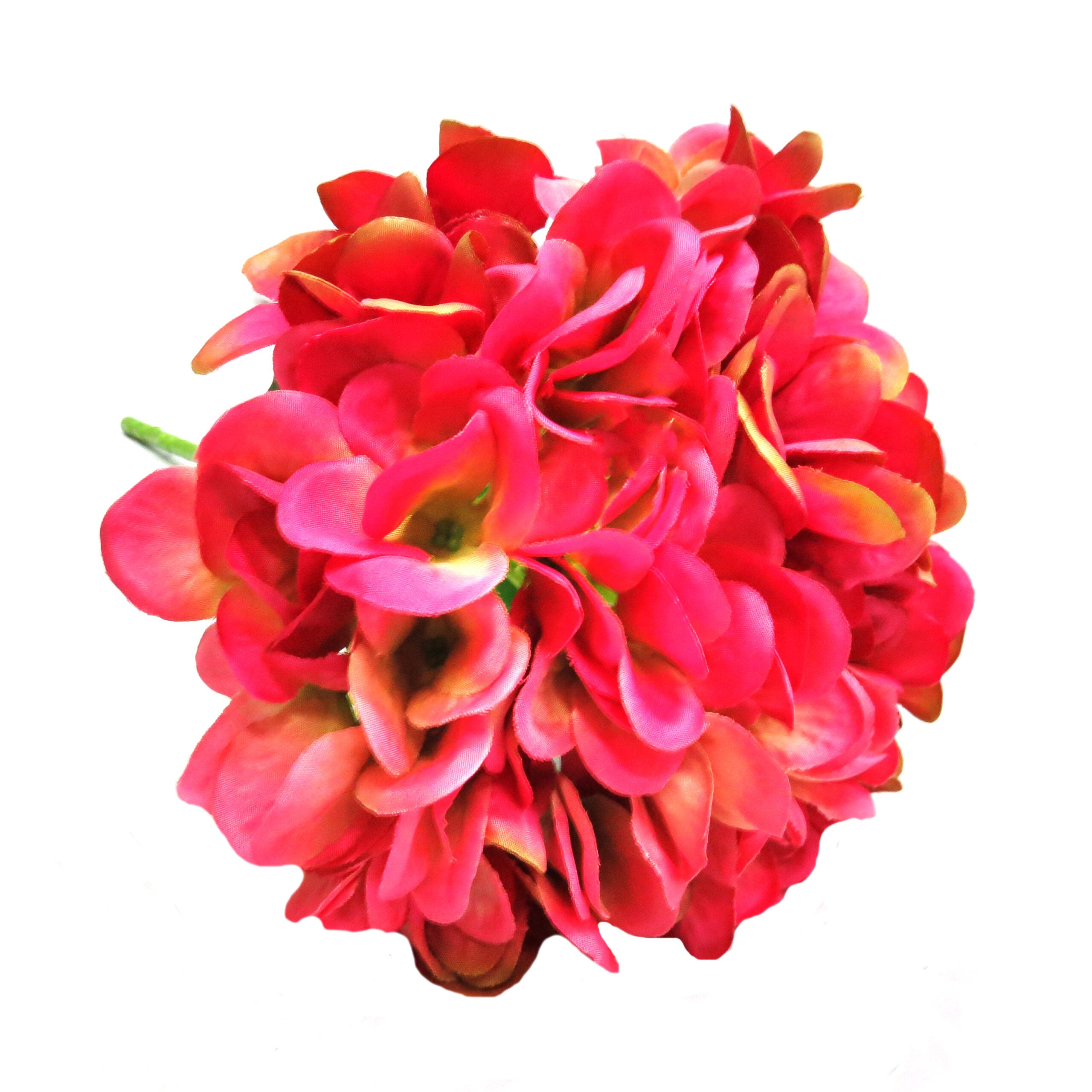 Set of 6 Deep Pink Faux Hydragea Sprays