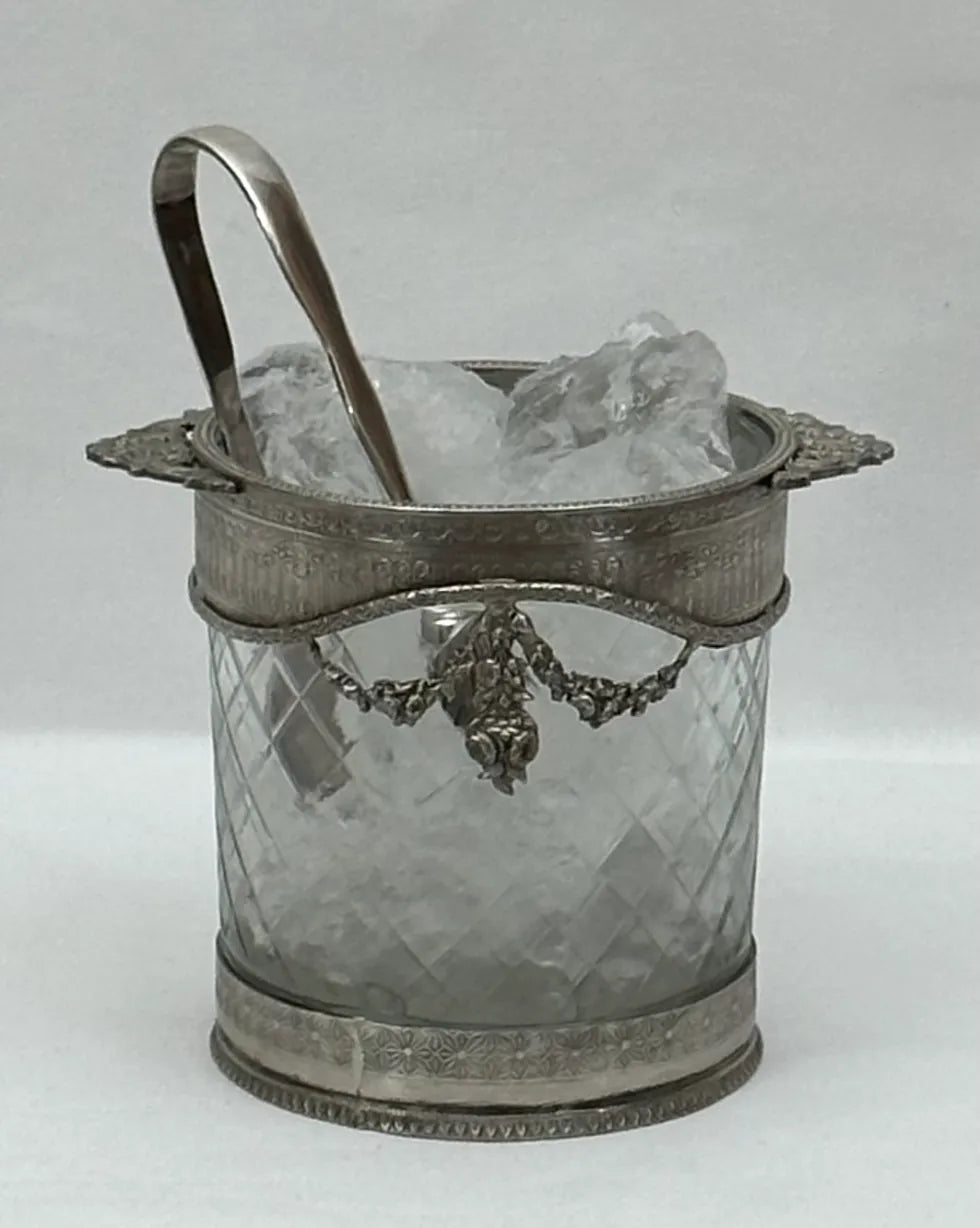 Bordeaux Ice Bucket with Tongs