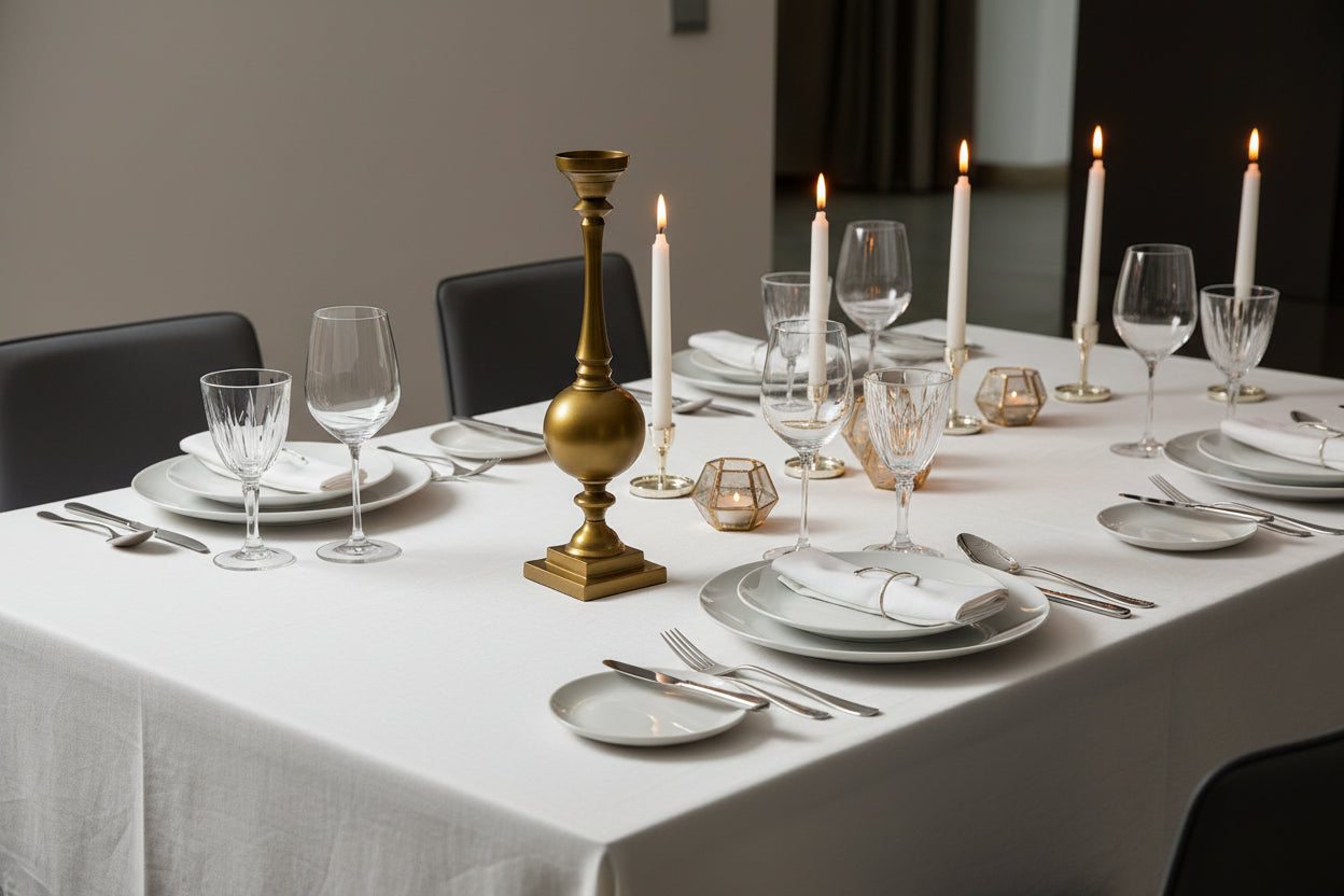 CANDLE STICK ROYAL A/BRASS