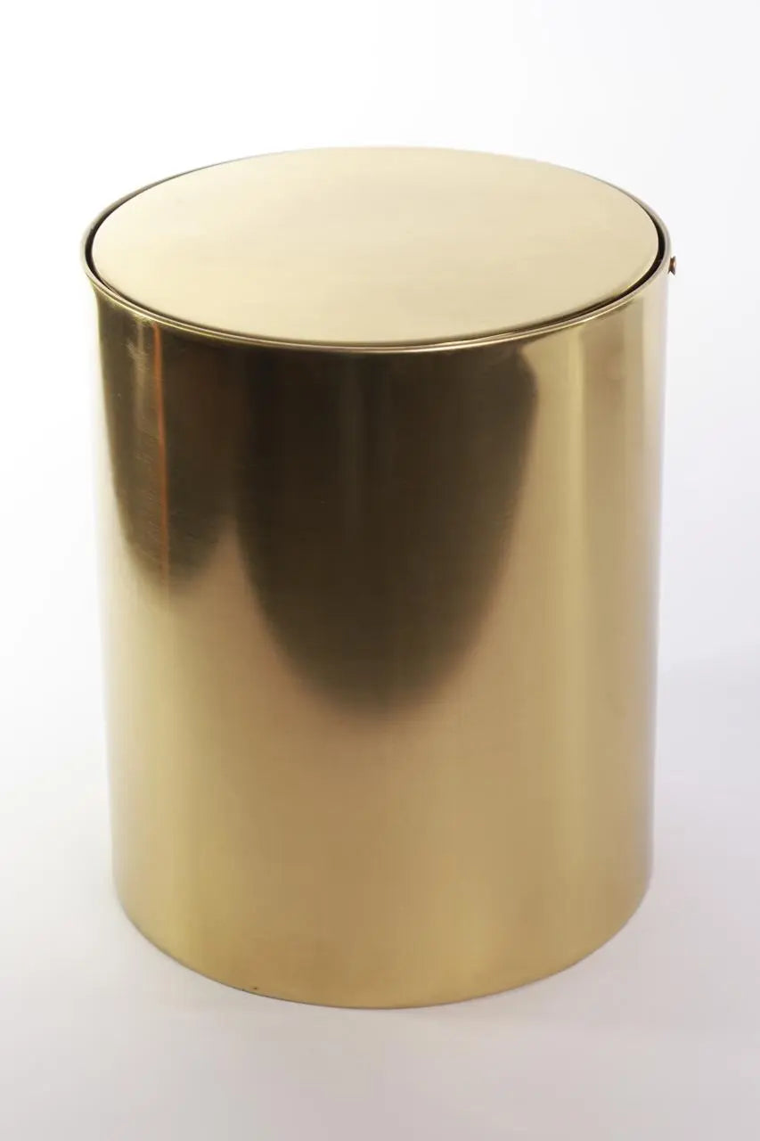 WASTE BIN CLASSIC WITH LID - Antique Brass
