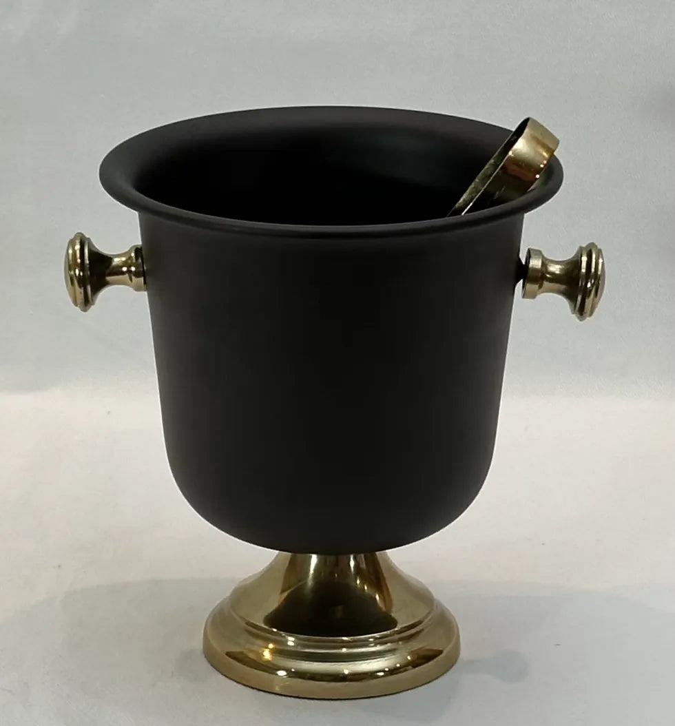 Raven Ice Bucket & Tongs - NetDécor
