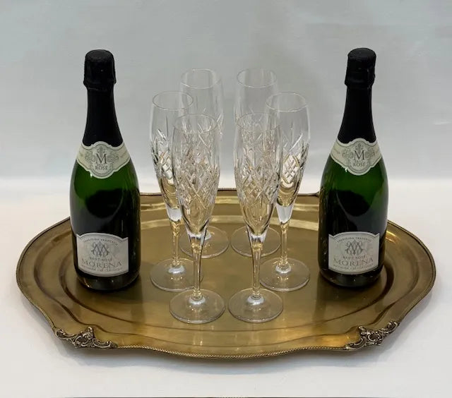 Tray Platter Antique Brass Kings
