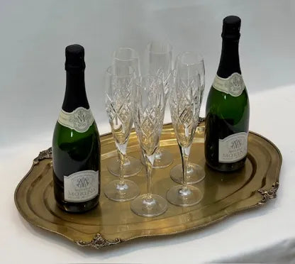 Tray Platter Antique Brass Kings