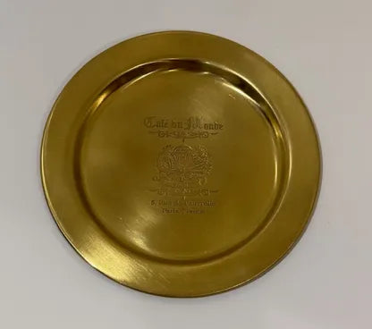 Set of 6 Cafe Coasters - Antique Brass