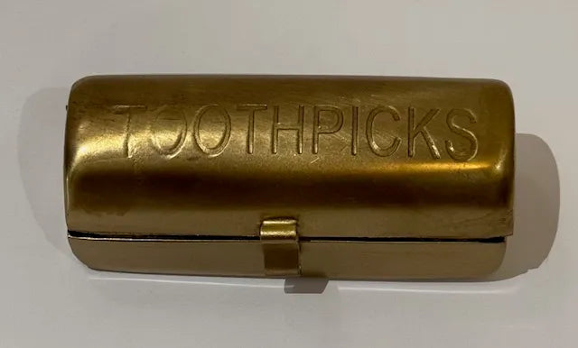 Toothpick Holder Kings Antique Brass