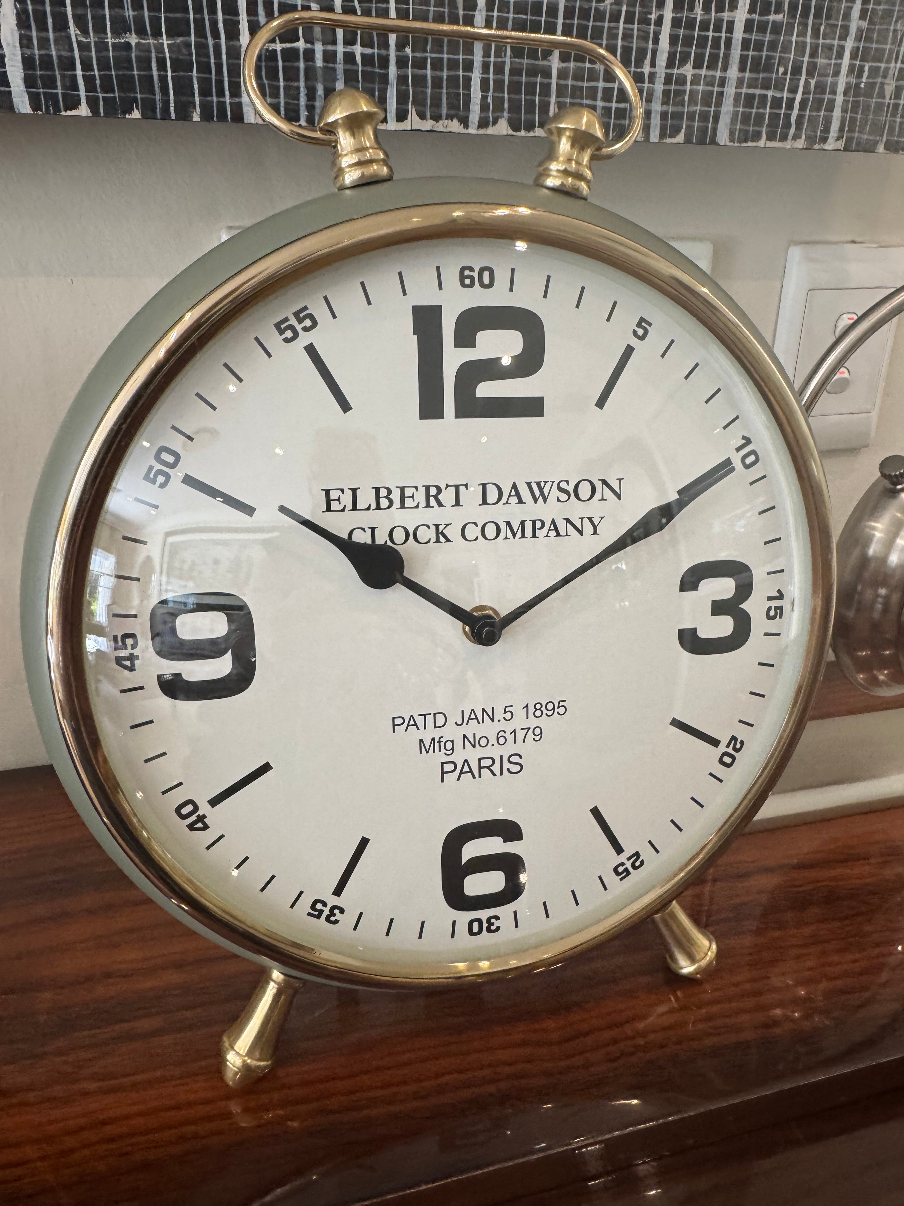 Vintage Camo Table Clock