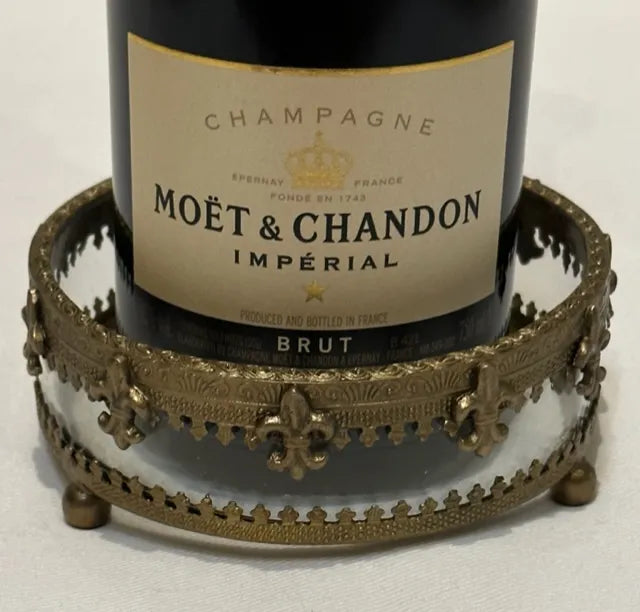 Antique Brass Fleur Nut Bowl