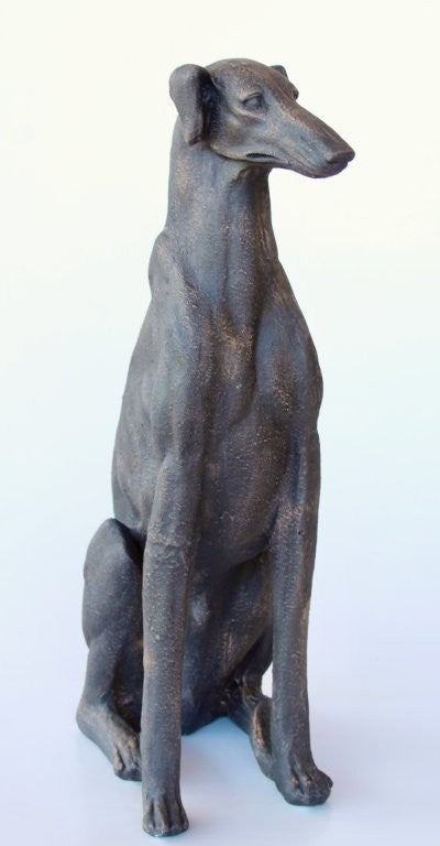 Large Distressed Dog Decor Statue