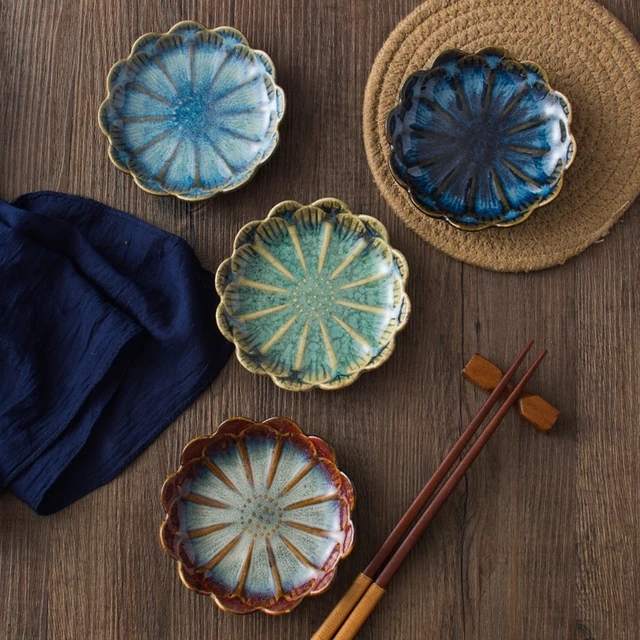 Japanese Lotus Dipping Dishes 4pc Option 1