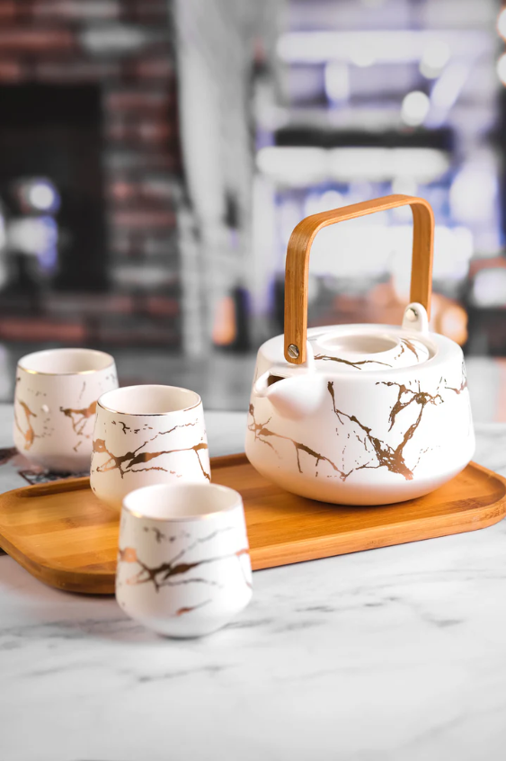 Kintsugi Teapot and Cups