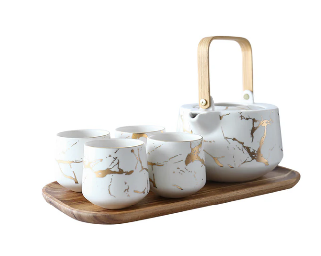 Kintsugi Teapot and Cups