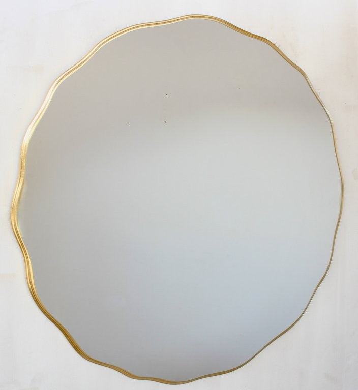 Large Scallop Mirror Gold Frame