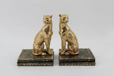 Gold Cheetah Bookends
