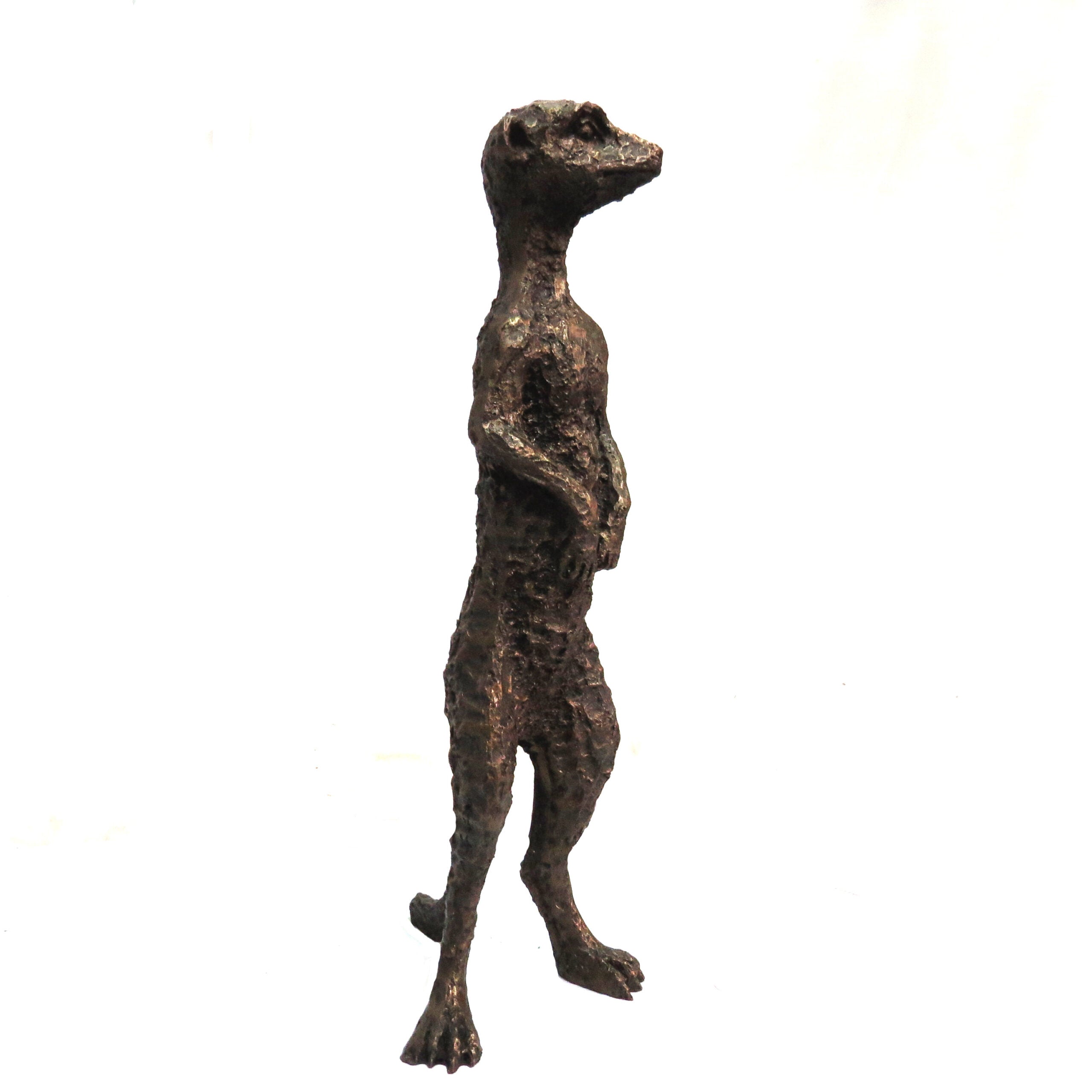 Antique Bronze Resin Meerkat Sculpture
