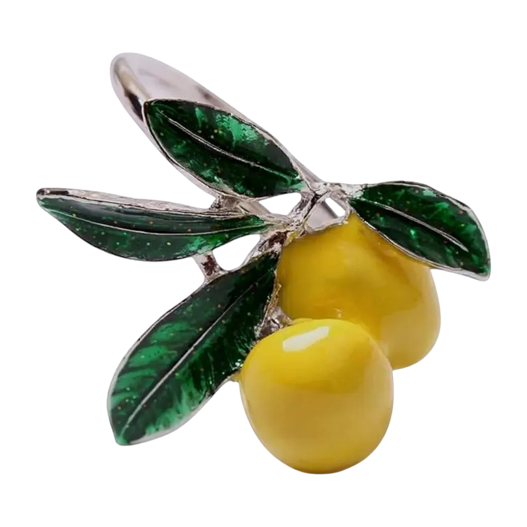 Napkin Rings 8pc Set - Lemons