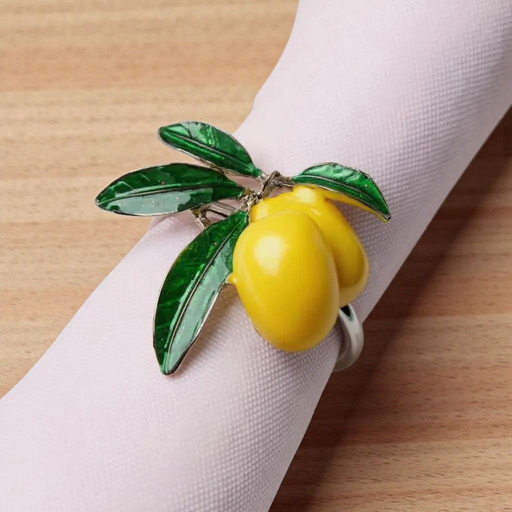 Napkin Rings 8pc Set - Lemons