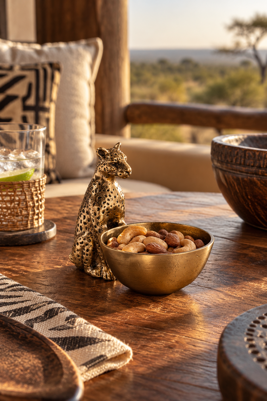 BADILI LEOPARD BOWL BRASS