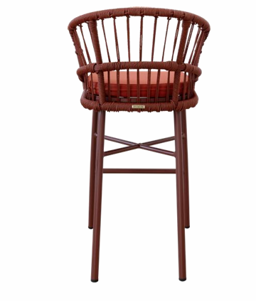 Lola Outdoor Bar Chair in Corfu Rooibos