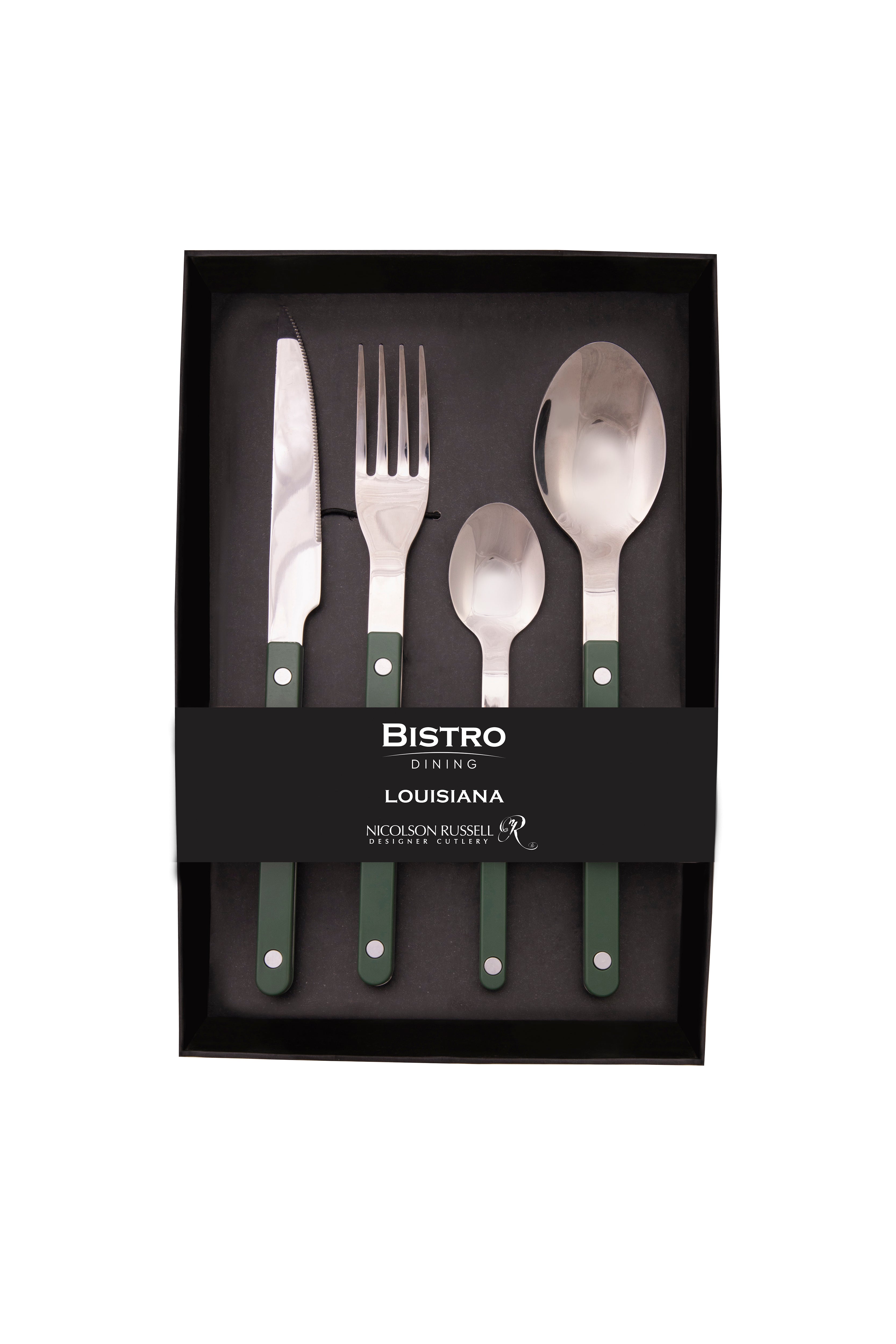 Louisiana 16 piece Cutlery Set in Dark Green