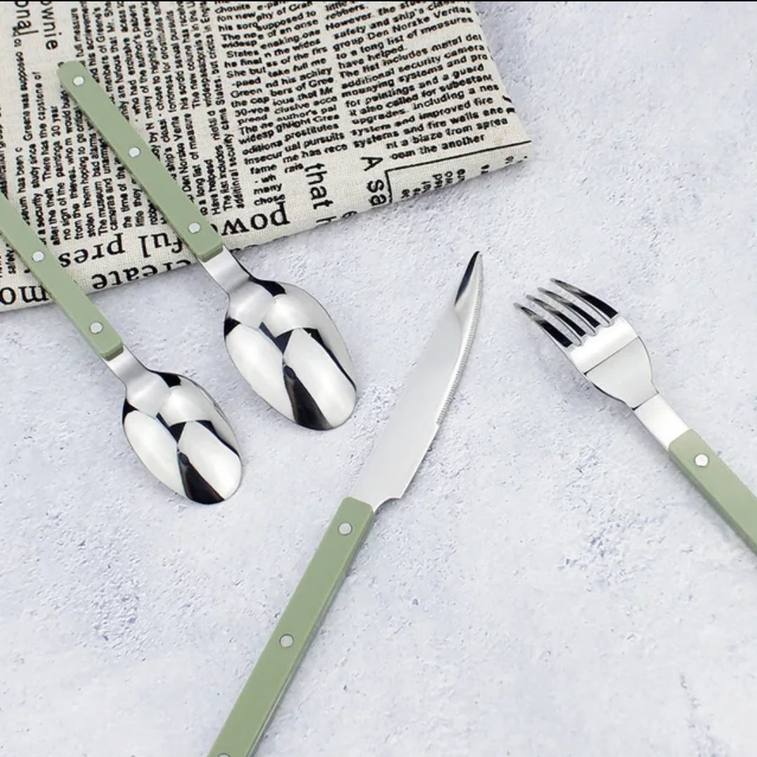 Louisiana 16 piece Cutlery Set in Pistachio