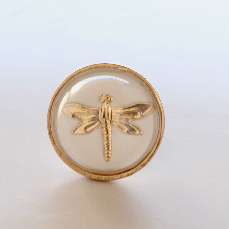 Metal Dragonfly Knob with Dome Top