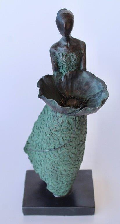 Lady with a Petal Birdfeeder