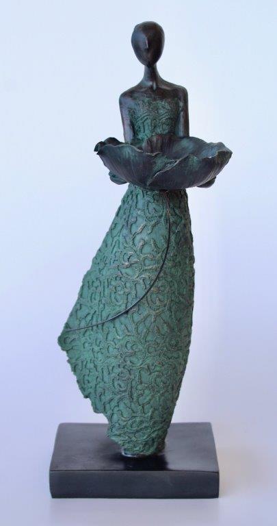 Lady with a Petal Birdfeeder