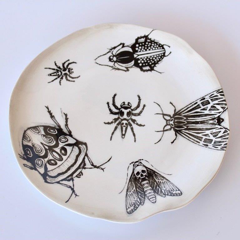 Black & White Insect Plate