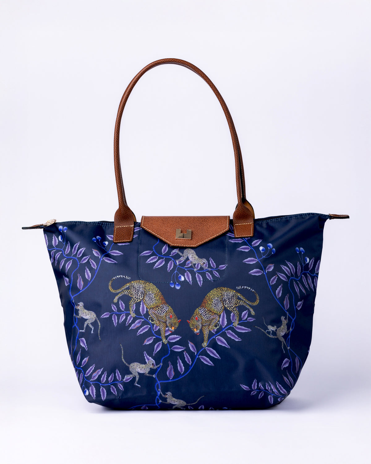 Foldable Safari Tote -Navy